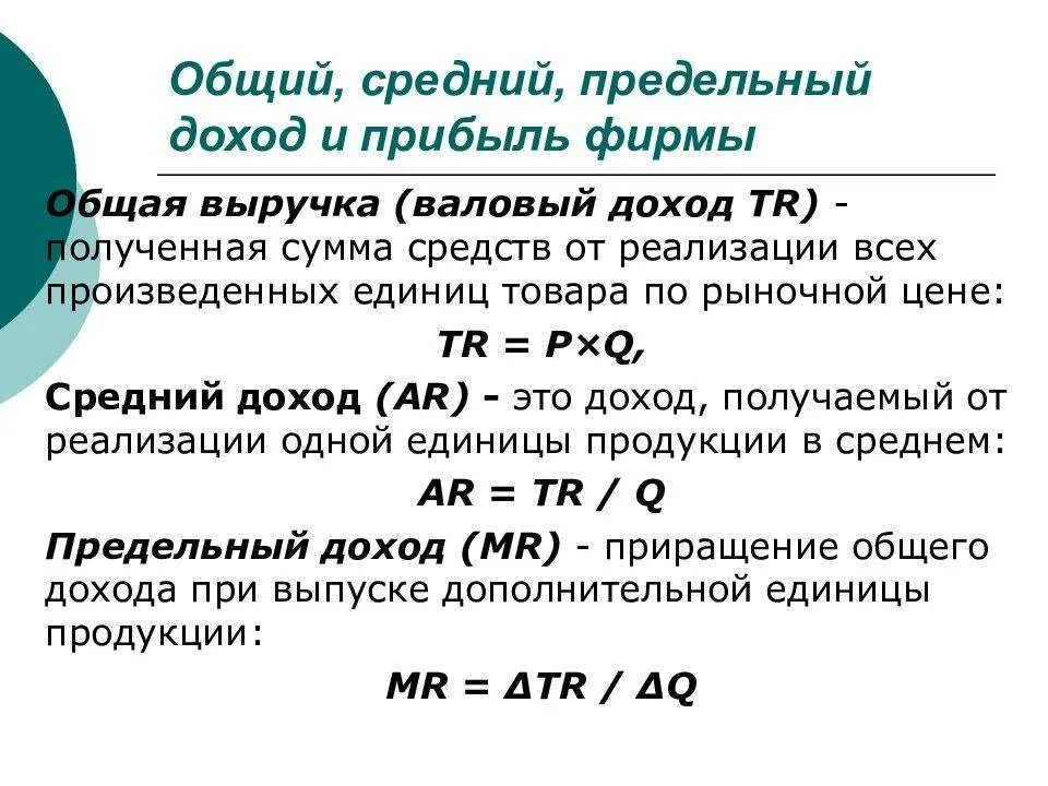 Величина общей выручки