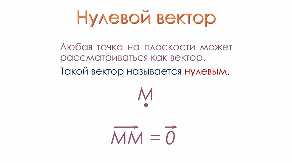 Нулевой вектор любому вектору. Нулевой вектор. Нулевой вектор изображается. Нулевой вектор пример. Что такое вектор и нулевой вектор.