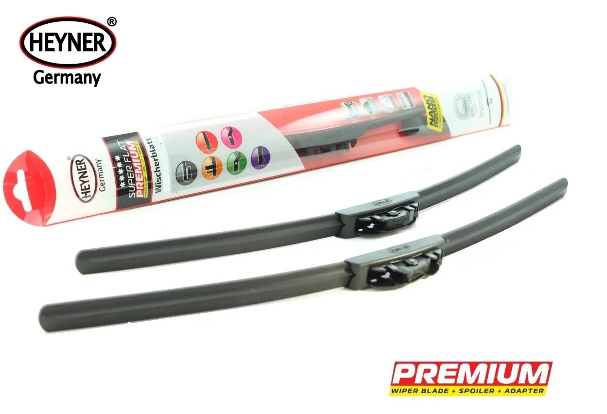 Щетки heyner. Переходник на щетку Premium Wiper. 5e4998001 1 Set aerodynamic Wiper Blades. Heyner super Flat Premium на Фольксваген гольф 4. Хайнер продукт.