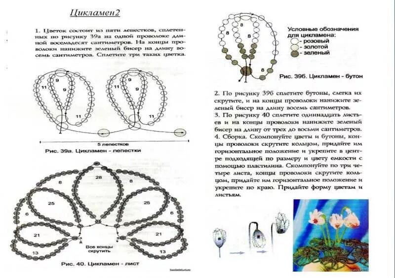 Книга из бисера схема. Цветы из бисера схемы плетения для начинающих пошагово. лист цикламена из бисера схема плетения. цикламен из бисера схема плетения. цветы из бисера и проволоки схемы плетения для начинающих.