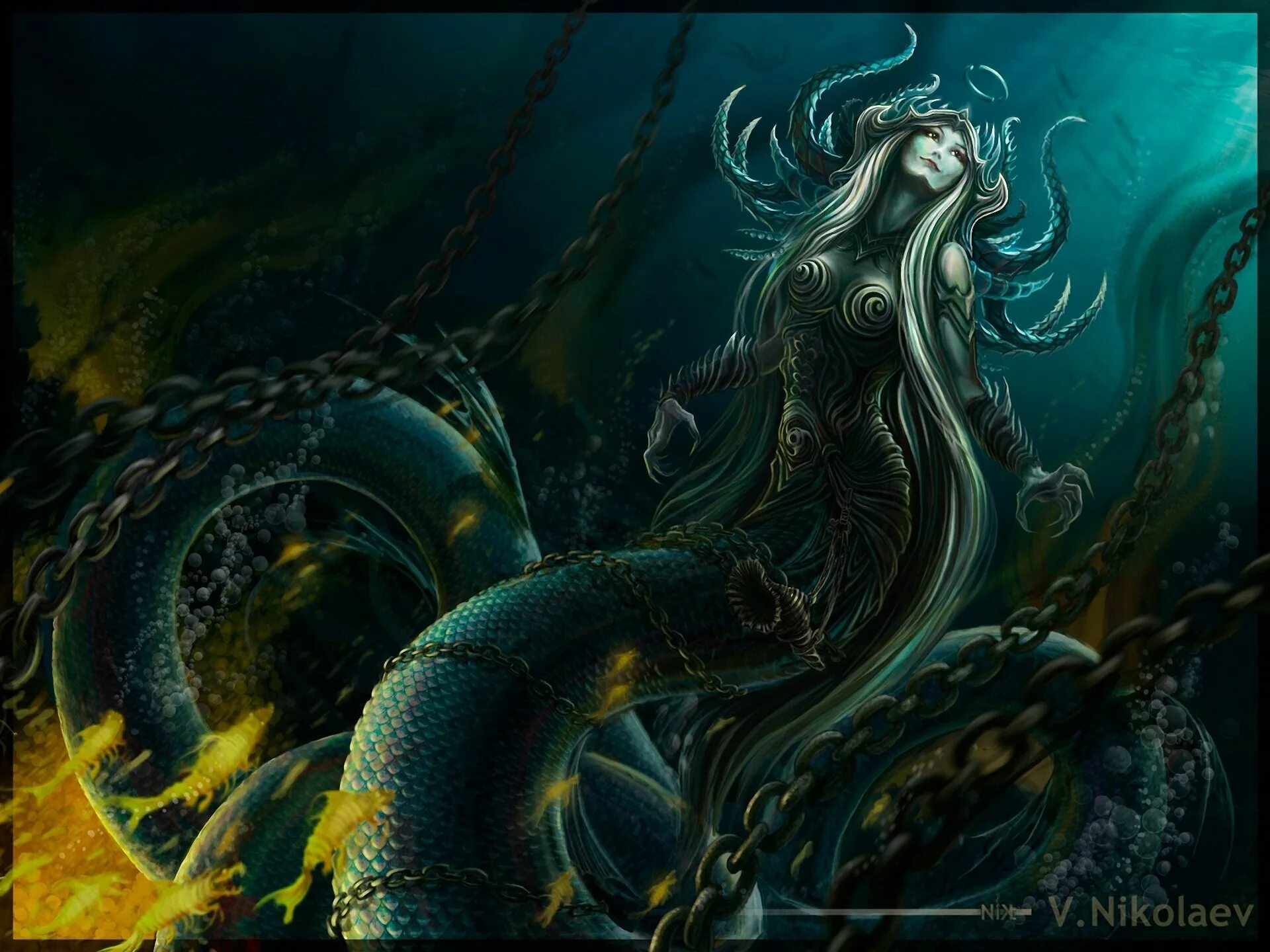 Медуза горгона чудовище. Медуза горгона русалочка. Горгона русалка. Медуза горгона. Кракен и русалка.