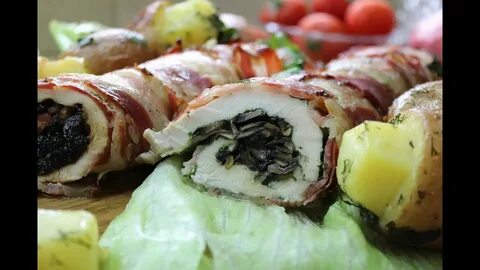 Рулетики бекон чернослив