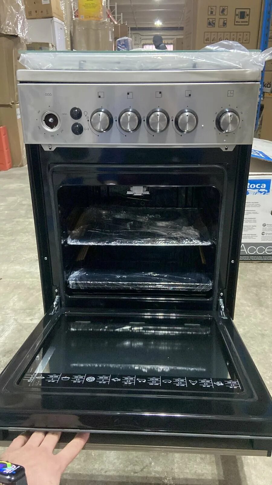 De luxe 5040. 40г. газовая плита de luxe 5040. 40г(кр) чр - 010, нержавеющая сталь. плита de luxe 5040.