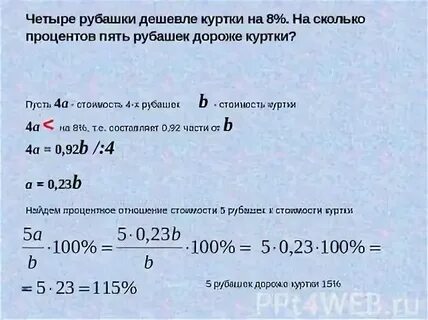 Десять рубашек дешевле куртки на 4
