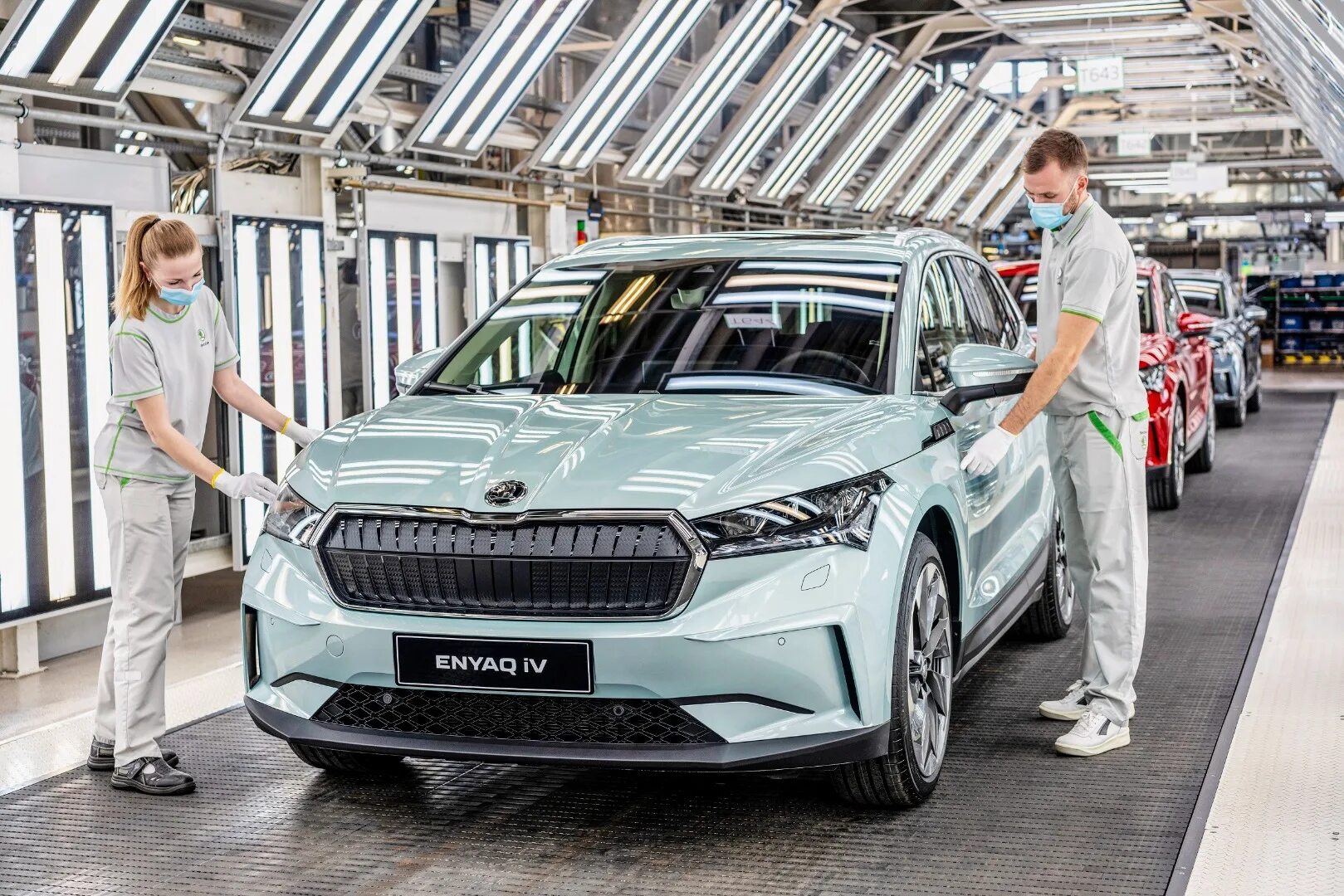 Skoda ENYAQ 2021. Skoda ENYAQ IV. Завод Шкода в Чехии.