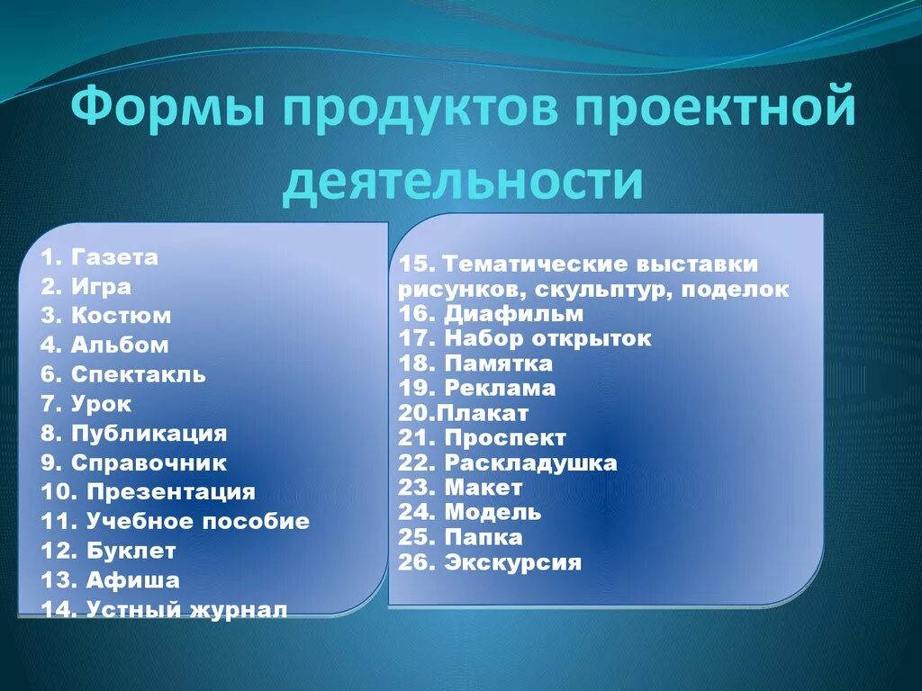 Формы проектных продуктов. Продукт проекта. Примеры продуктов проекта. Продукт проекта презентация. Продукт готовый на 1 2