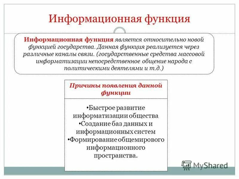 Функции выполняемые государством в российской федерации