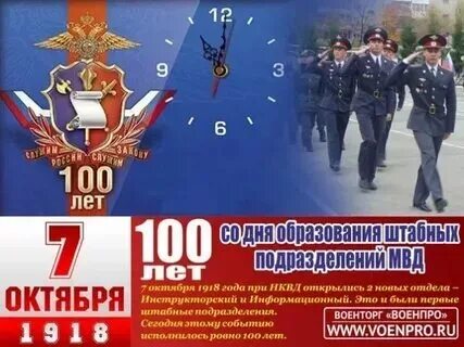 День образования подразделений