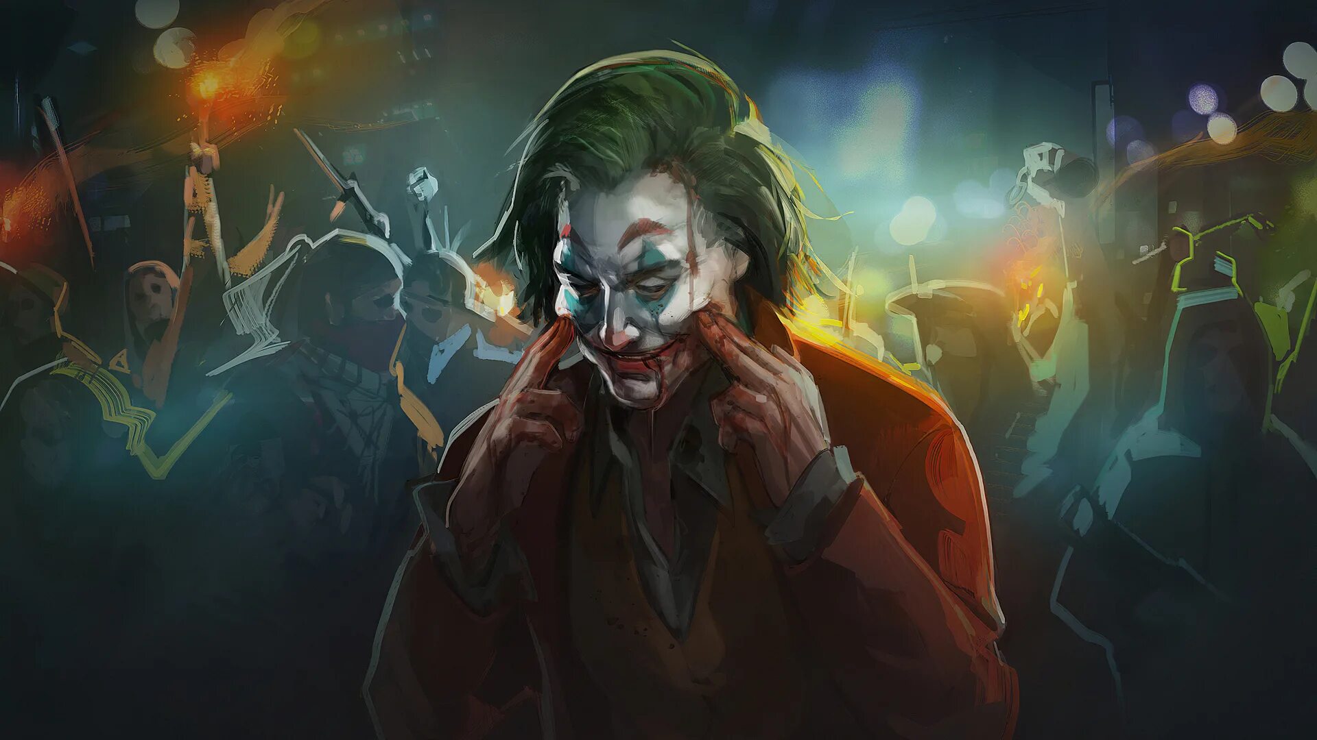 Joker art. Джокер 2019 Хоакин Феникс. Джокер Хоакин Феникс 2048 x 1152.