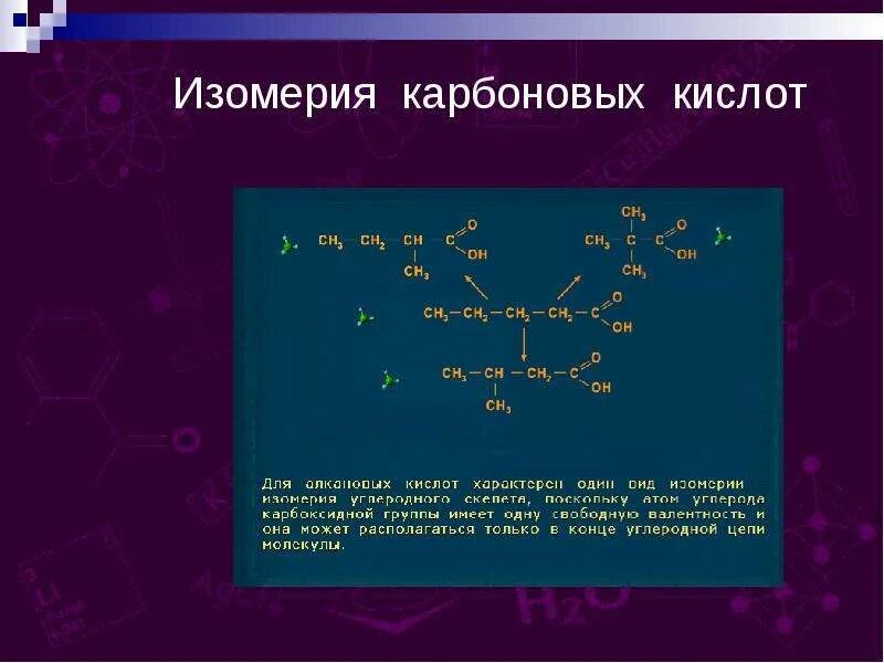 Углеводородный скелет карбоновых кислот. Изомерия непредельных карбоновых кислот. Структурная изомерия это изомерия углеродного скелета. Изомеры углеродного скелета карбоновых кислот. Гомологи и изомеры карбоновых кислот.