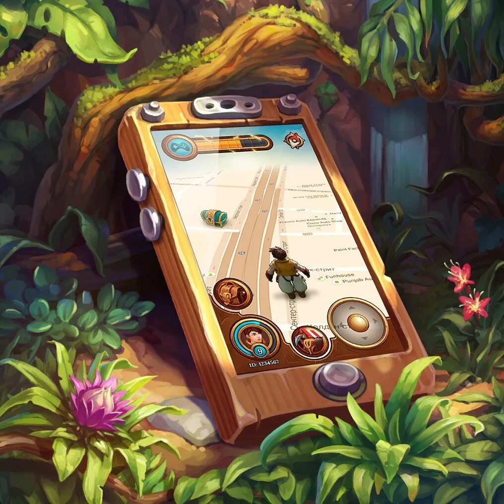 Картины. Космический остров. Рисунки 2d художника. Сказочный домик волшебника. Русская деревня.