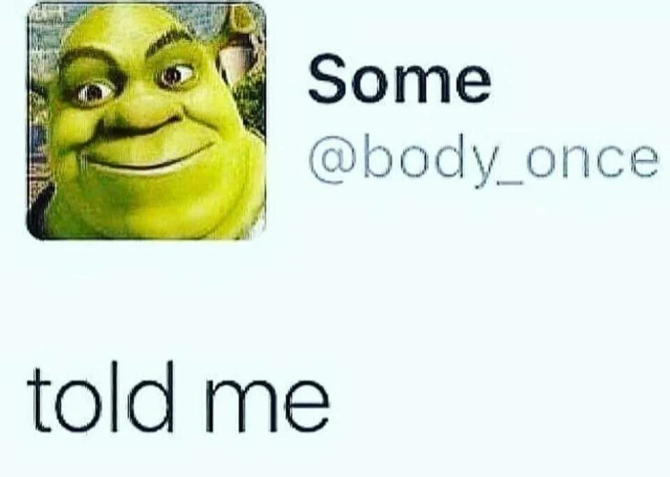 Shrek somebody once told me жмых. Шрек сам бади вон. Somebody once told шрек. Шрек выходит из туалета gif. Мемы somebody.