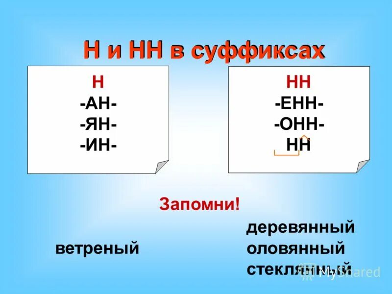 Есть суффикс ен. Суффиксы онн Енн в прилагательных. Енн онн правило.