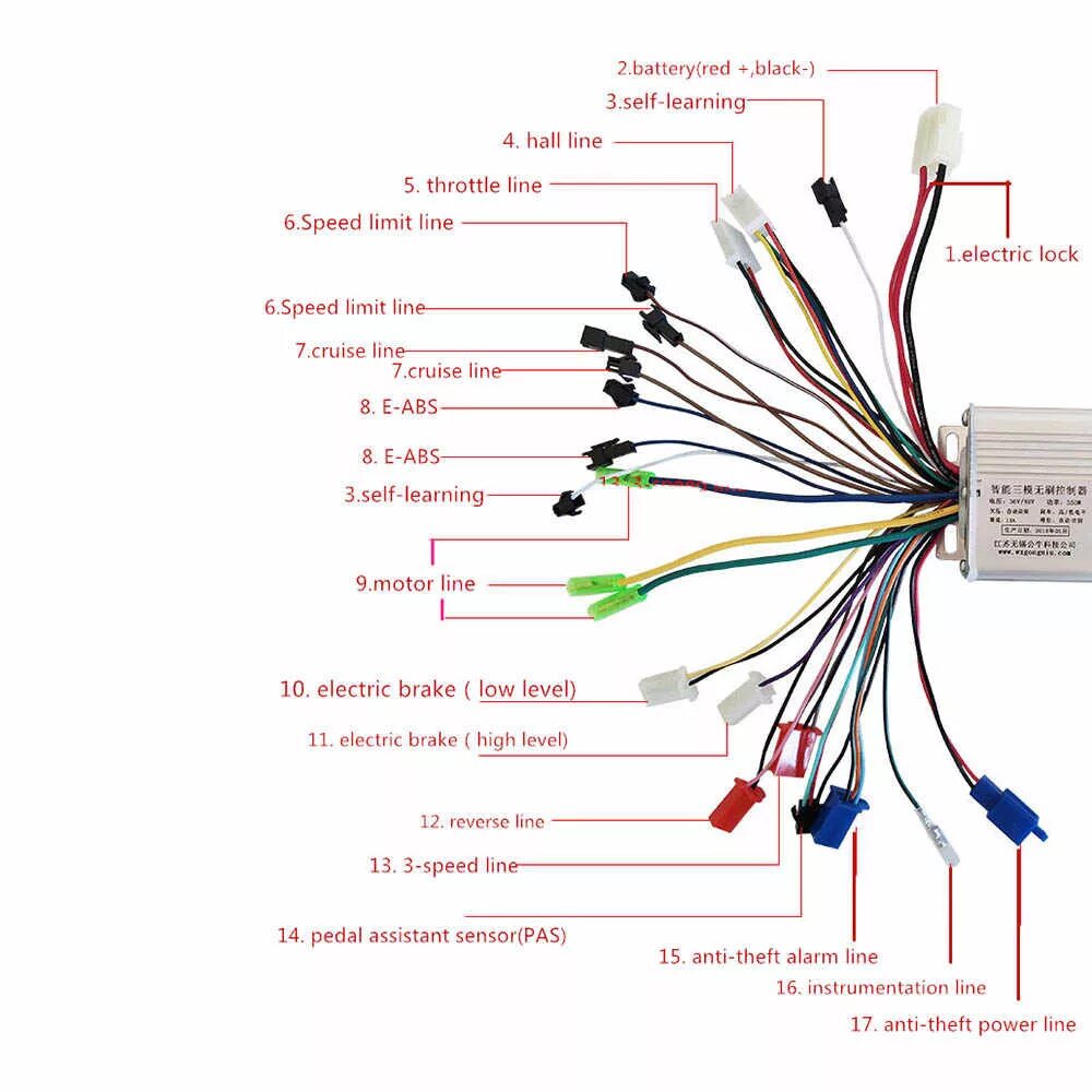 К каким портам подключаются моторы. Схема подключения контроллера электровелосипеда 48v. Распиновка контроллера мотор колеса 350вт. Схема подключения мотор колеса к контроллеру электровелосипеда 48v. Контроллер электровелосипеда 48v.