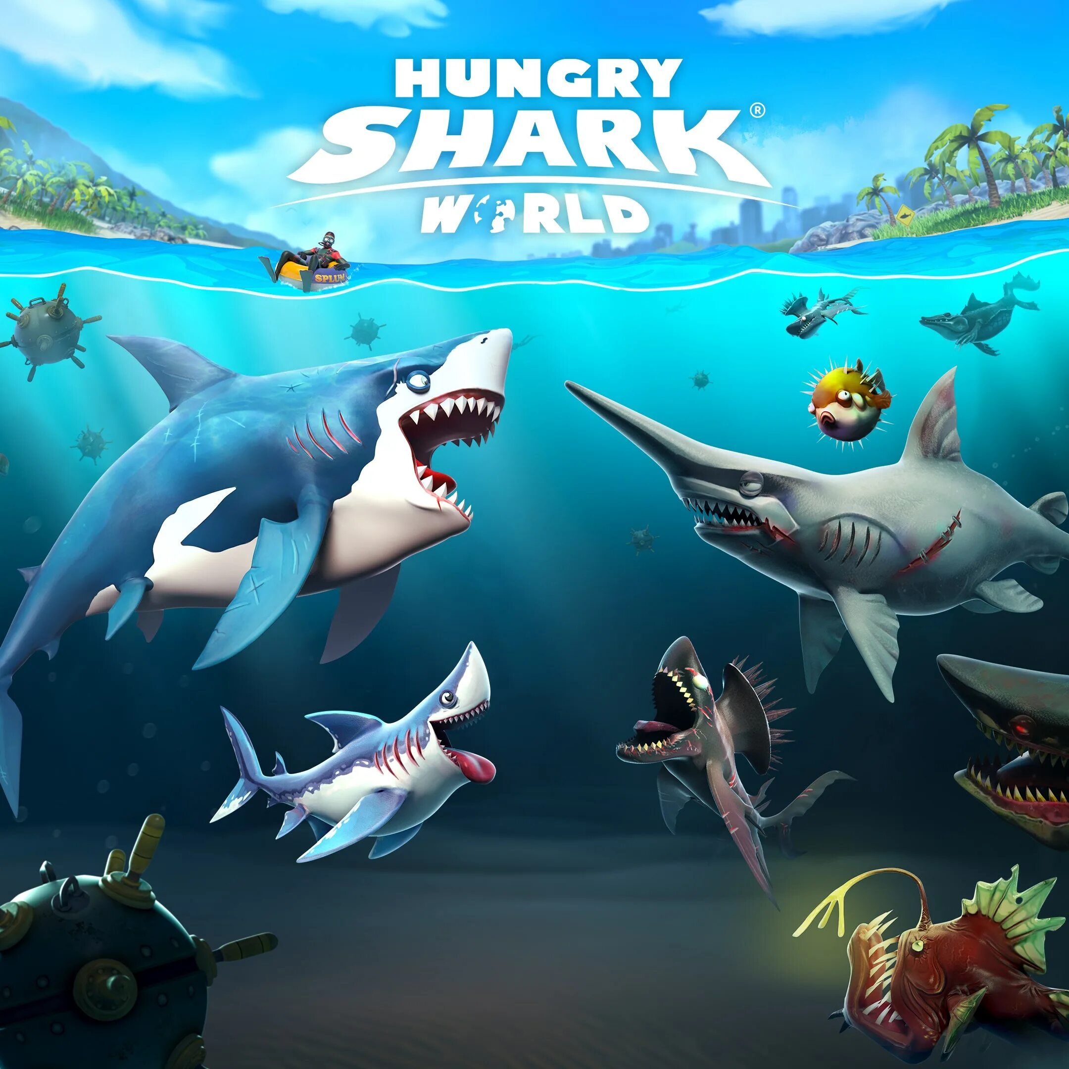 Какая акула в игре. Акула игра hungry Shark. Hungry Shark Evolution иллюминит. Хангри Шарк акулы. Акулы из игры hungry Shark.