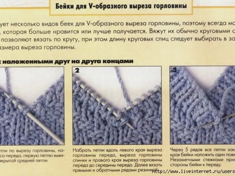 Как вязать вырез горловины спицами. Вязание спицами бейки горловины. набор петель на v образную горловину. набор петель по v образной горловины спицами. v образный вырез спицами снизу.