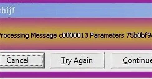 Exception processing message parameters