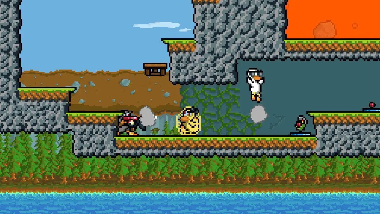 Игра утка на 2. Дак гейм. Игра Duck game. Игры на Нинтендо уточки. Игра утки на двоих.