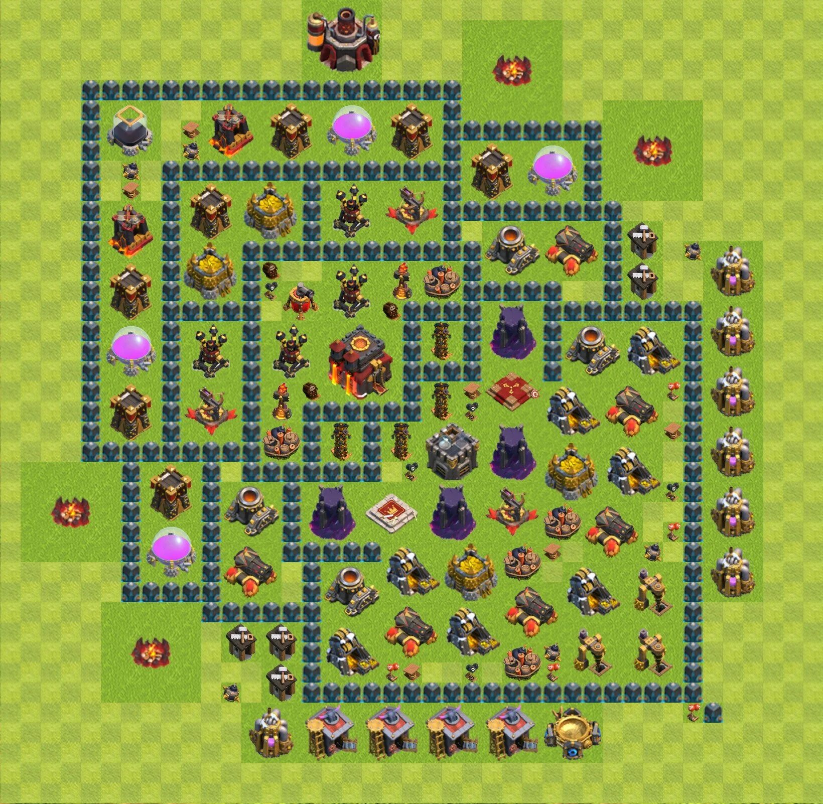 Clash of clans база 10. Ратуша 10 расстановка. Расстановка в клэш оф кланс 10 ратуша. 10 Ратуша в Clash of Clans. Расстановка 10 ТХ Clash of Clans.