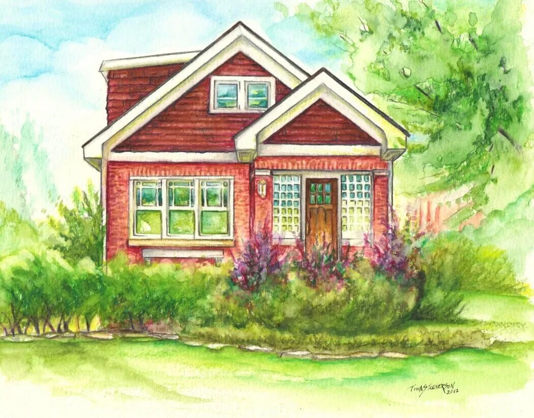 Домики цветными карандашами. Красивый дом рисования. Красивые домики для рисования. Нарисовать красивый домик.