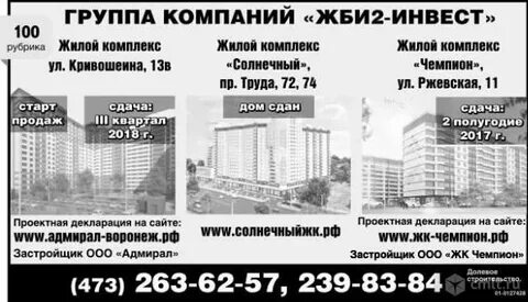 П2 инвест срок сдачи