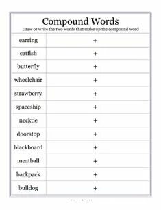 Write compound words