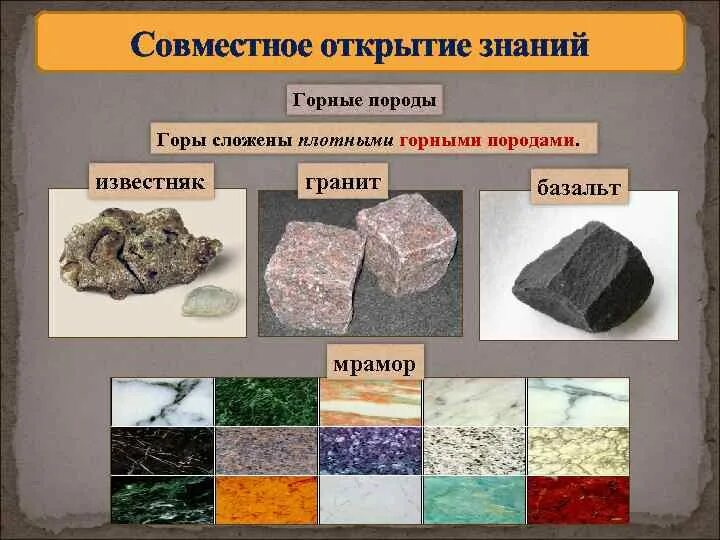 Какой группе горных пород относится мрамор. Гранит мрамор базальт. Горные породы. Слагающие горные породы. Горная порода горные породы.