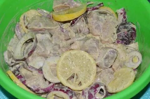 Шашлык свинина лимон лук рецепт