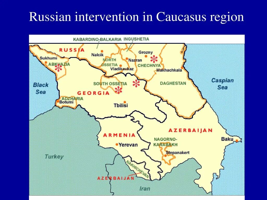 Южный Кавказ. Страны Закавказья. Центральная Азия и Южный Кавказ. Южный Кавказ и Центральная Азия на карте.