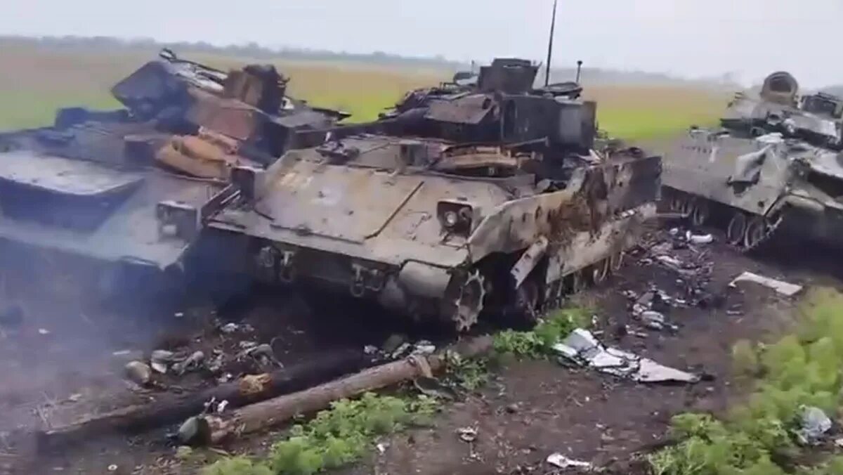 Подбитая натовская техника