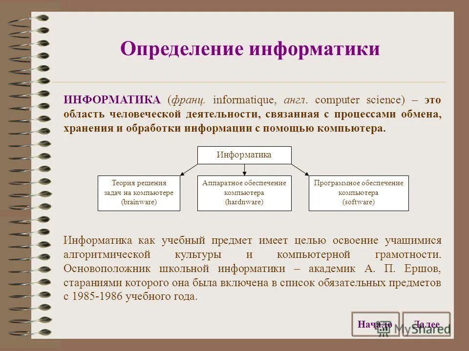 Длину определяют в информатике. Информатика определение.