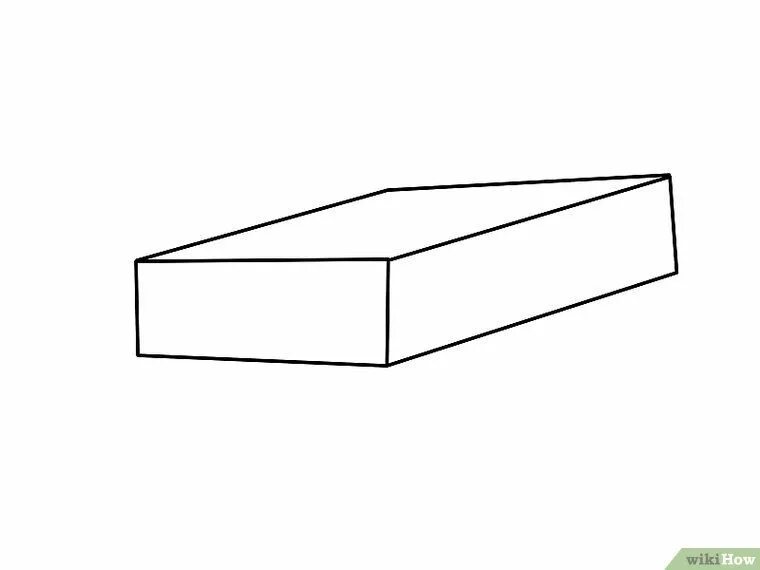 Прямоугольный рисунок. Эскиз прямоугольника. Трехмерный прямоугольник. Коробка рисунок карандашом. Объемный прямоугольник.
