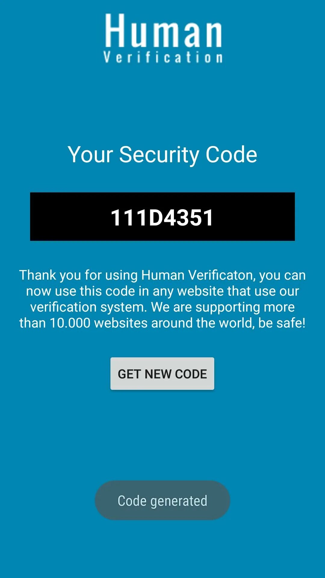 Human verification required. Verify. Human verification