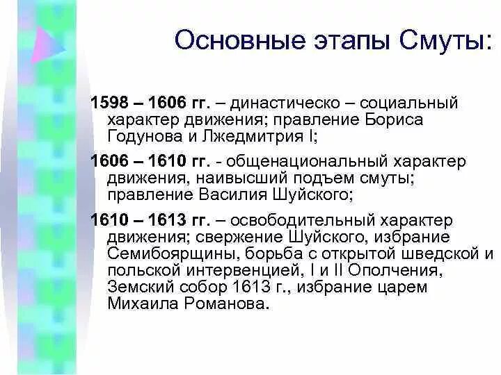 Этапы и события смуты 17 века. Основные события первого этапа смуты. Этапы смутного времени 1598-1613. Этапы смуты 17 века кратко.