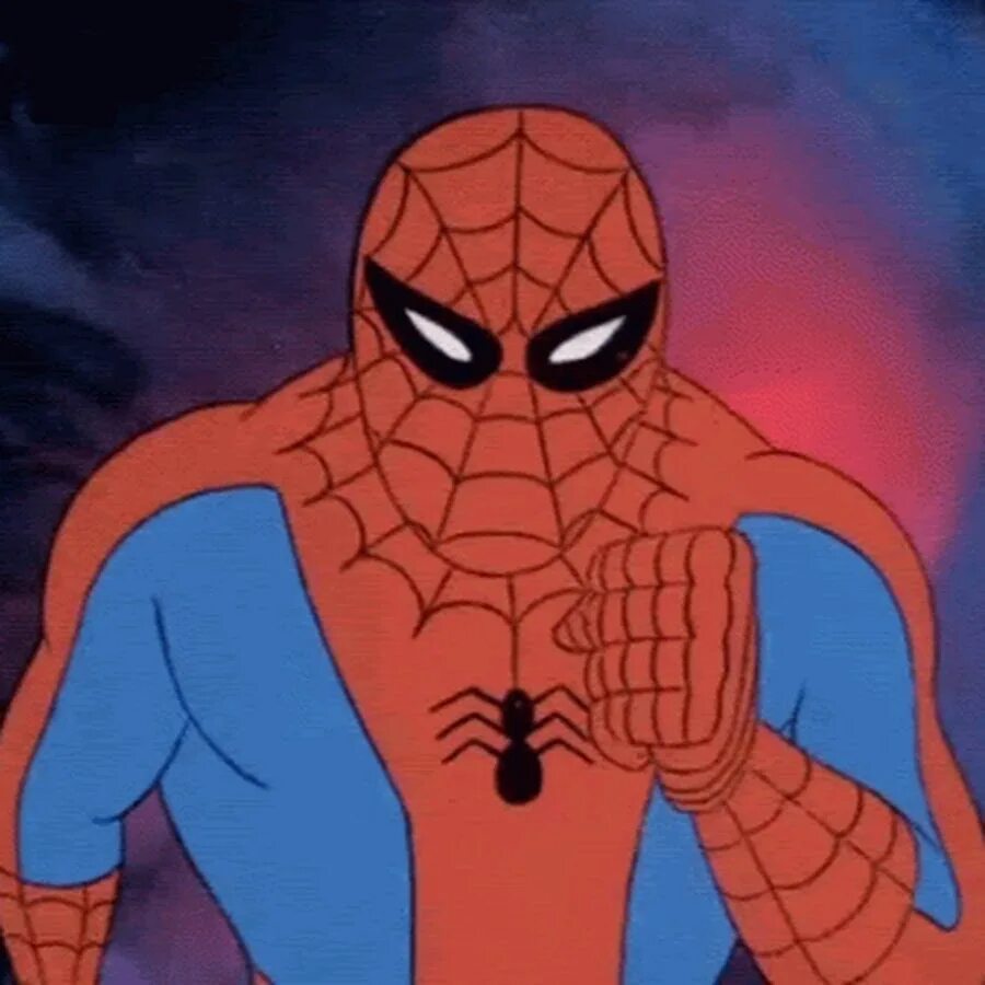 Пауки друг на друга мем. Паучье чутье человек паук 1994. Spider man 1967 gif. Человек паук 1994 гиф.