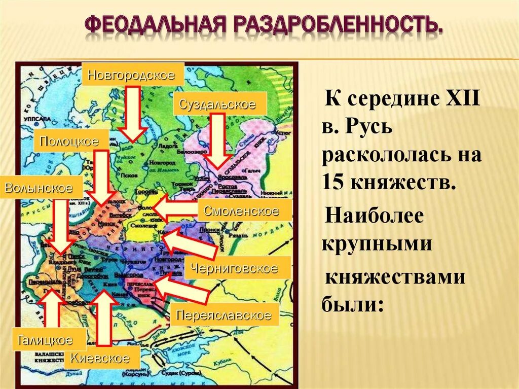 Что такое политическая раздробленность 6 класс. Период феодальной раздробленности (11-15 ВВ).. Феодальная раздробленность в древней Руси карта 15 княжеств. Феодальная раздробленность (11-13 ВВ.). Феодальная политическая раздробленность это.