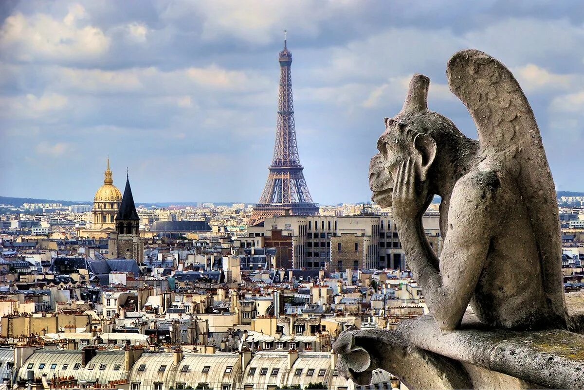 Париж. Вид на Лувр с собора Парижской Богоматери. Париж столица Франции. Лувр Эйфелева башня собор Парижской Богоматери.