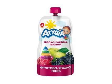 Фруктовое пюре агуша яблоко