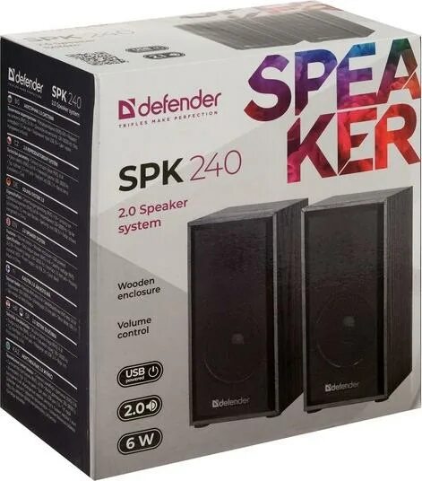 Колонки defender spk 240. Колонки 2.0 defender spk-240. defender колонки spk 240 2x3w черные деревянные usb 2.0.