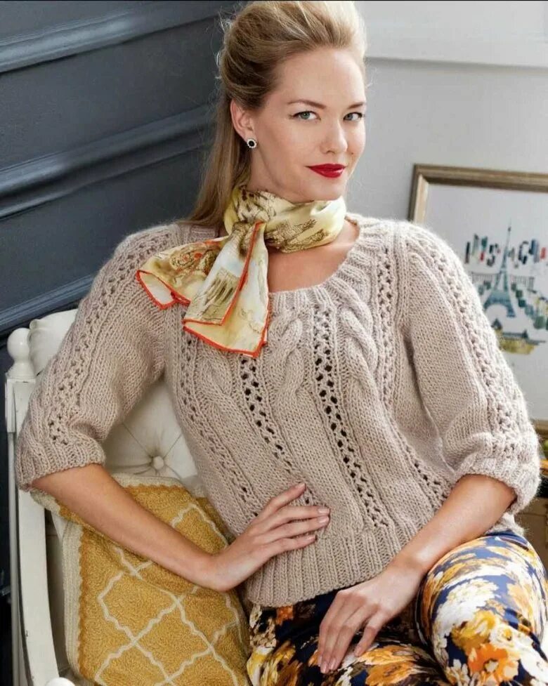 оригинальные модели связанные спицами для женщин