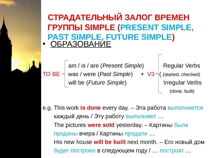 Страдательный залог времен группы simple. Образование времен группы simple. Времена группы simple. Пассивный залог группа simple. Passive voice times