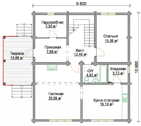 Проект дома 160 кв м 2 этажа Проект дома 160 кв.м / Артикул АНТ-111