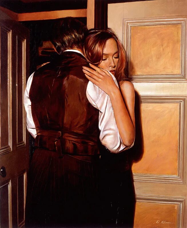 Роб Хефферан картины. Художник Роб Хефферан женщины. Художник Rob Hefferan. Жена открывает дверь муж