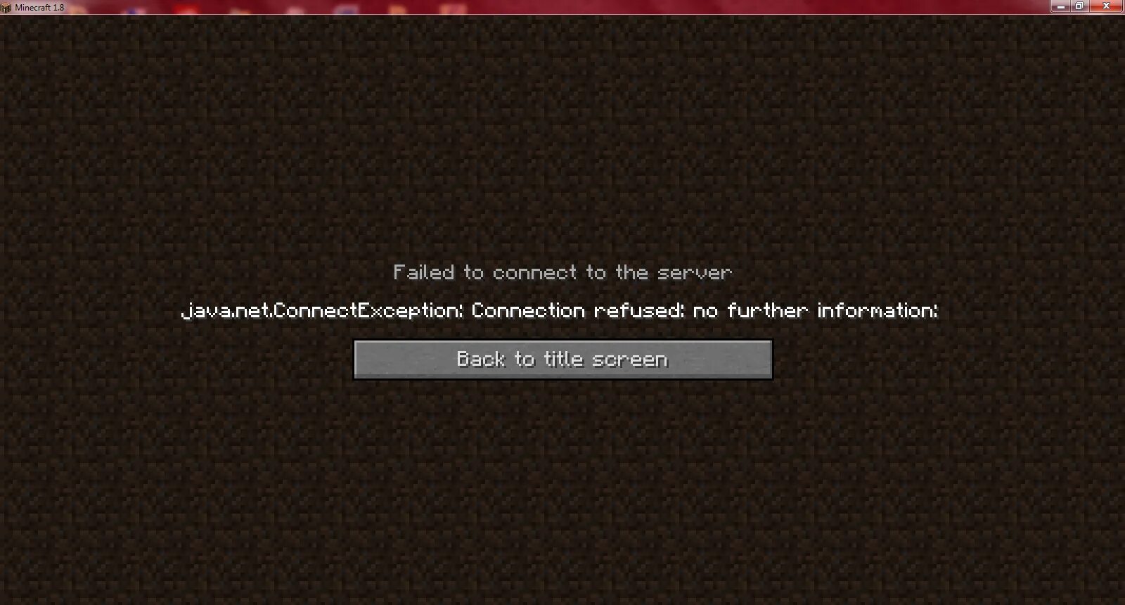 Connection refused minecraft. Internal exception майнкрафт. Internal exception Minecraft.