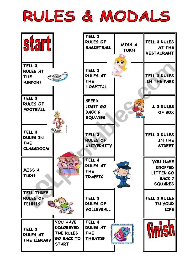 Must can game. Модальные глаголы Worksheets. Модальные глаголы в английском языке Worksheets. Modal verbs Board game. Modal verbs Board game for Kids.