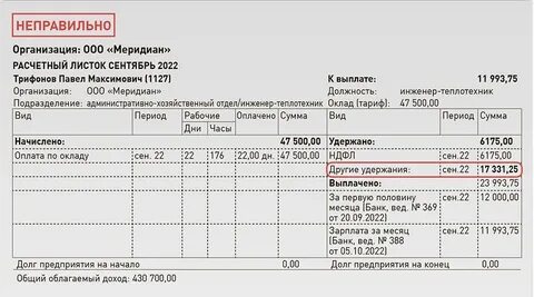 Общий облагаемый доход в расчетном листке это