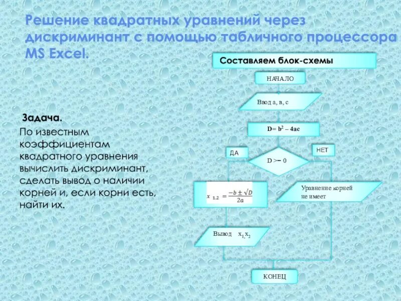 Алгоритм решения квадратного уравнения через дискриминант. Решение квадратных уравнений через дискриминант. Решение квадратных уравнений через к. Схема решения квадратного уравнения через дискриминант. Напишите программу которая вычисляет дискриминант квадратного уравнения