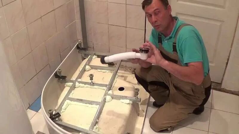 Видео как собрать душевую
