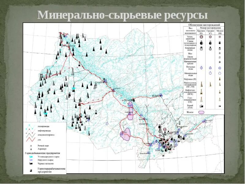 Карта месторождений томской области. Минеральные ресурсы Томской области карта. Полезные ископаемые Томской области карта. Карта месторождений полезных ископаемых Томской области.