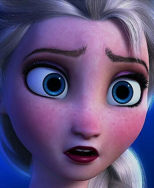 Глаз принцессы. У Эльзы есть веснушки. Tangled Frozen.